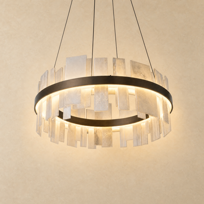 Alabaster Tile Round Pendant 800 - Copper