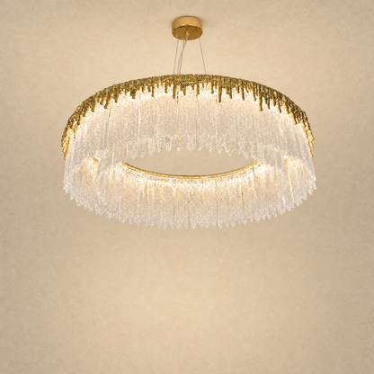 Ice Bloom Glass Chandelier D800 - Copper