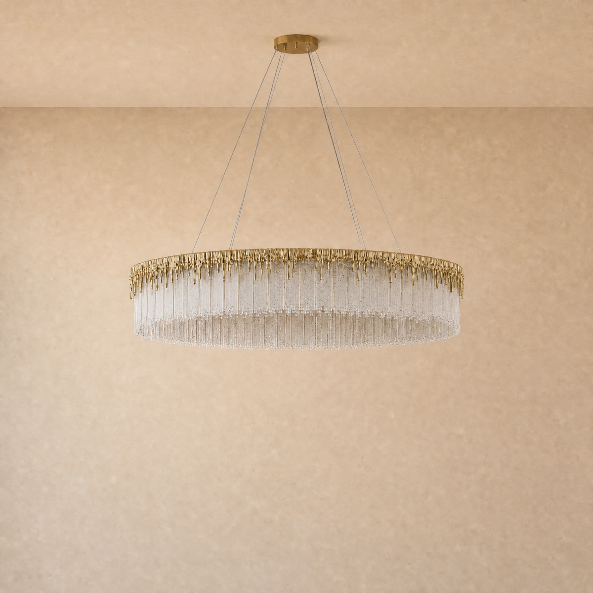 Ice Bloom Glass Chandelier D1000 - Copper