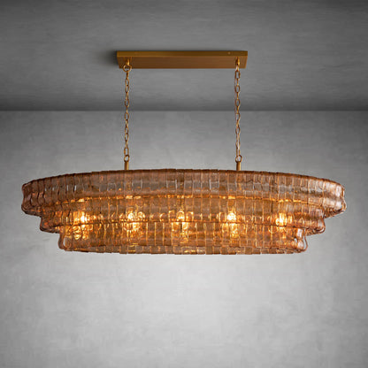 Glacien Oval Chandelier 54"W/65"W