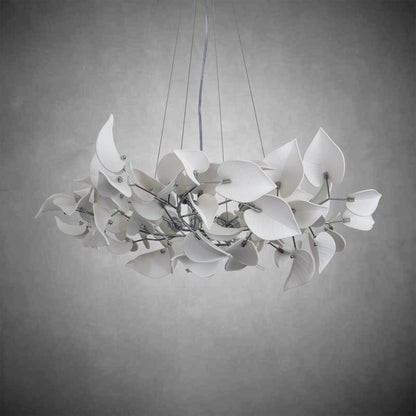 Ceramic Ginkgo Leaf Chandelier