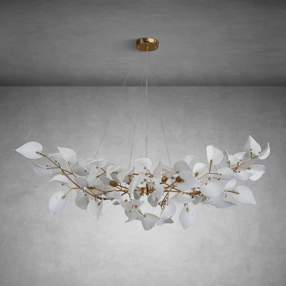 Ceramic Ginkgo Leaf Chandelier