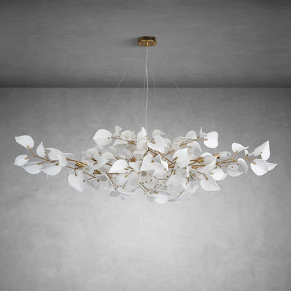 Ceramic Ginkgo Leaf Chandelier