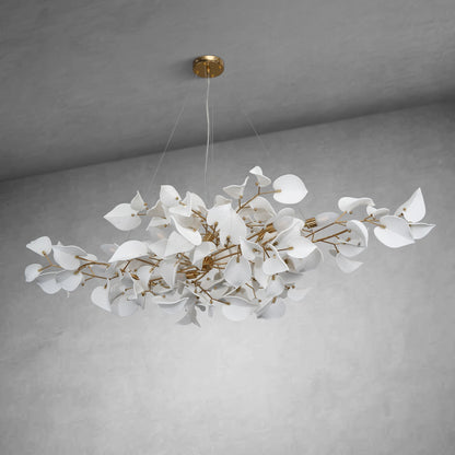 Ceramic Ginkgo Leaf Chandelier