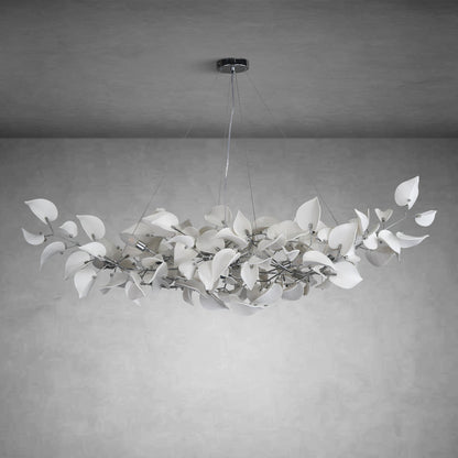 Ceramic Ginkgo Leaf Chandelier