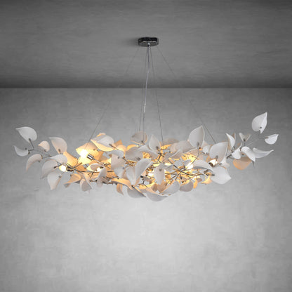 Ceramic Ginkgo Leaf Chandelier