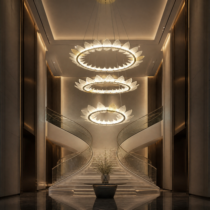 Pelen Modern Foyer Large Ring Chandelier