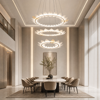 Pelen Modern Foyer Large Ring Chandelier