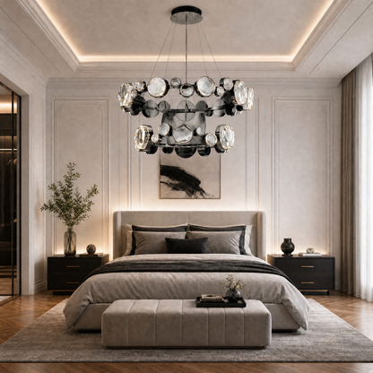 Gween Two Ring Modern Crystal Chandelier