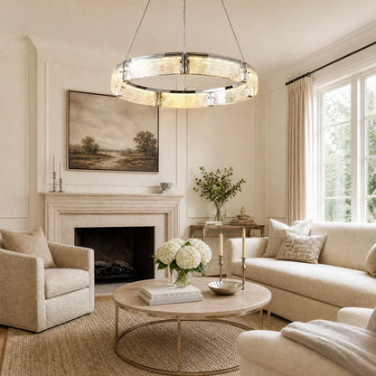 Galia Modern Glass Round Chandelier