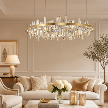 Uliia Round Crystal Pendant Light