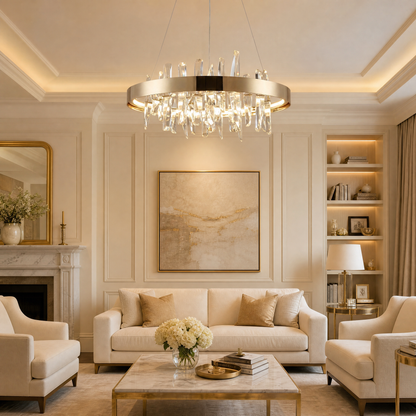 Uliia Round Crystal Pendant Light