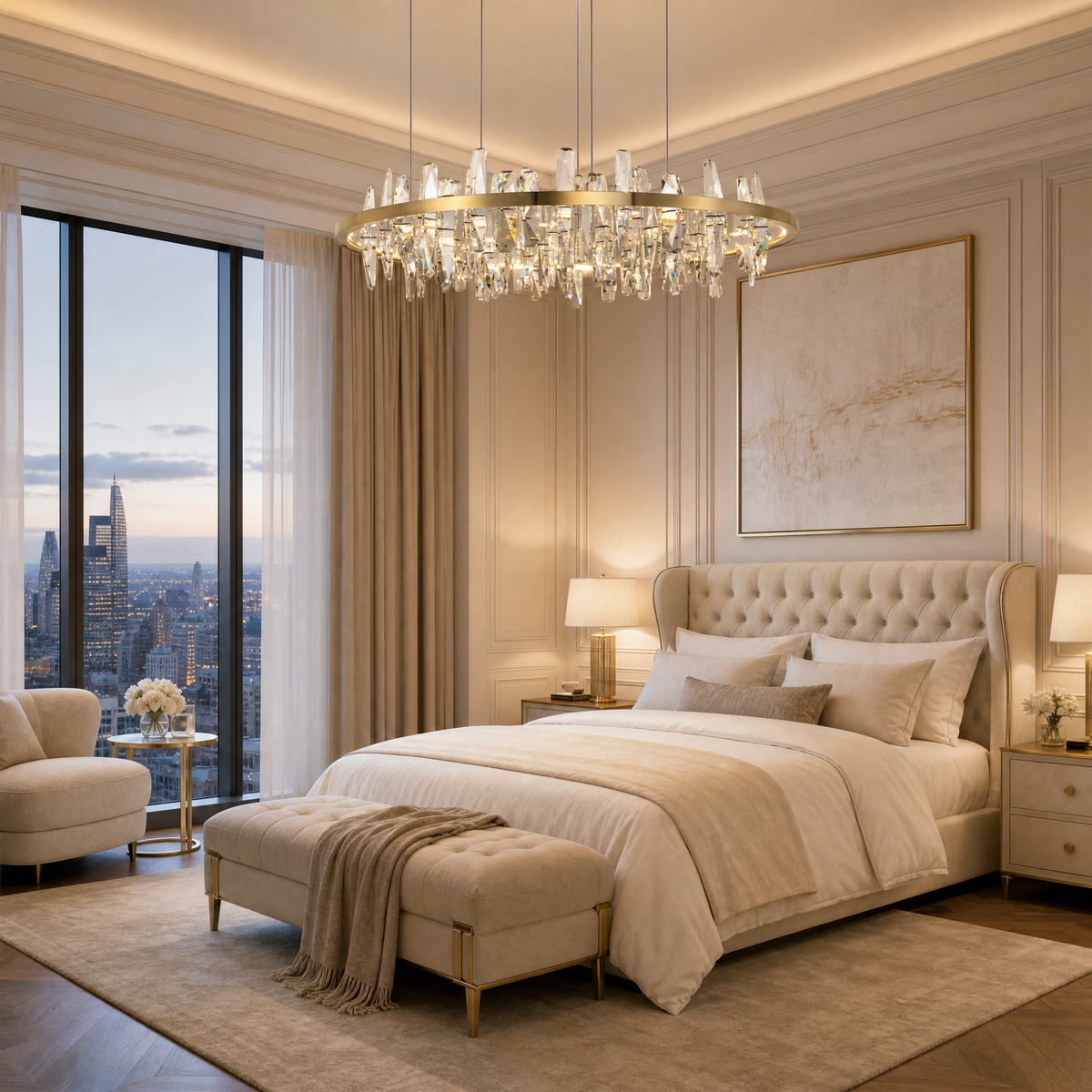 Uliia Round Crystal Pendant Light