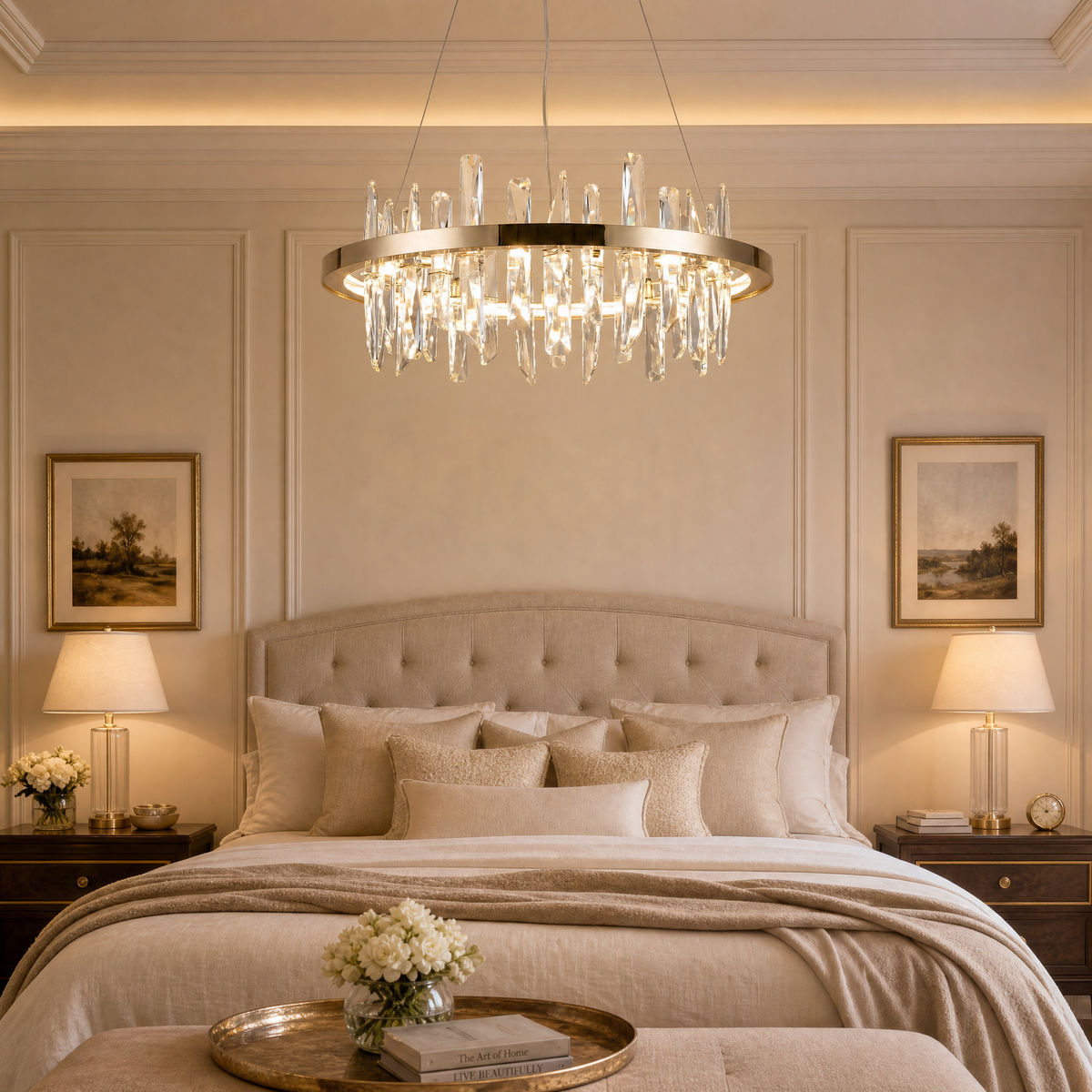 Uliia Round Crystal Pendant Light