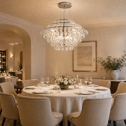 Braia Modern Glass Chandelier 31"