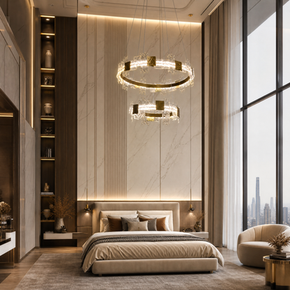 Elodie 2 Tiers Modern Gold Chandelier