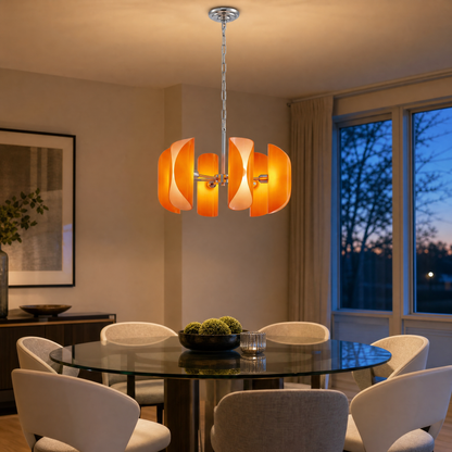 Ilyia Modern Chrome Glass Pendant Light