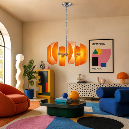 Ilyia Modern Chrome Glass Pendant Light