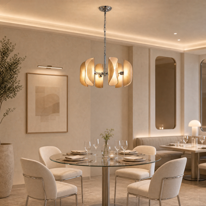 Ilyia Modern Chrome Glass Pendant Light