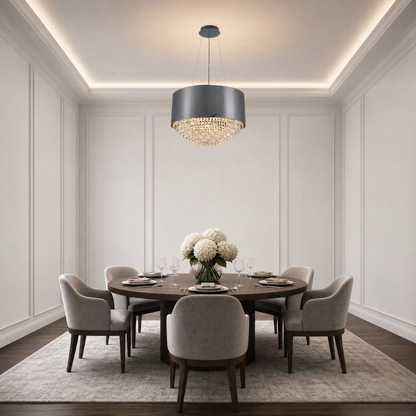 Valis Crystal Pendant Light 28"