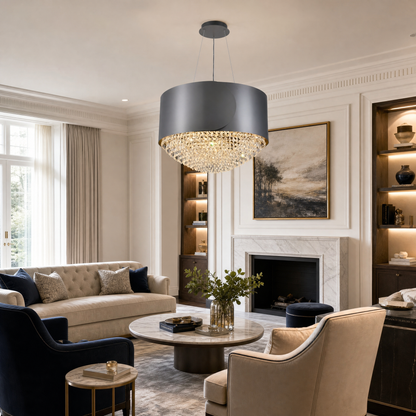 Valis Crystal Pendant Light 28"
