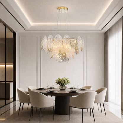 Pryen Artisan Glass Round Chandelier