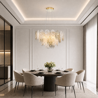 Pryen Artisan Glass Round Chandelier