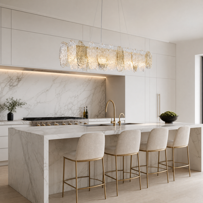 Pryen Artisan Glass Round Chandelier