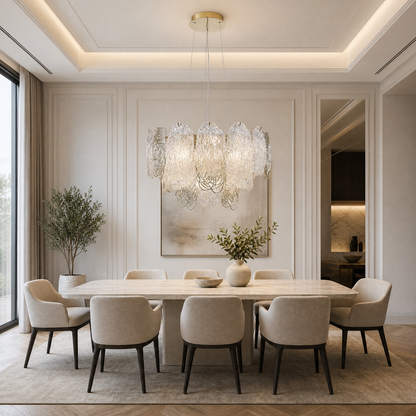 Pryen Artisan Glass Round Chandelier