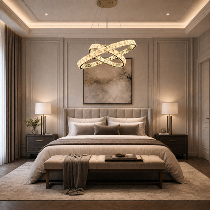 Isaen Crystal Galaxy Chandelier 37"