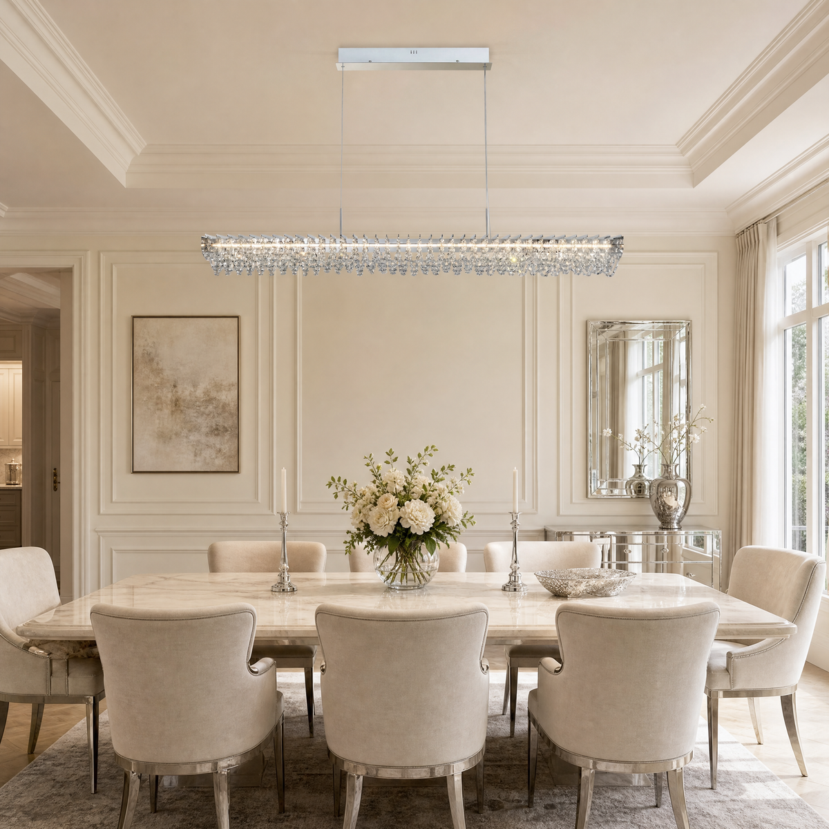 Maris Round Crystal Chandelier