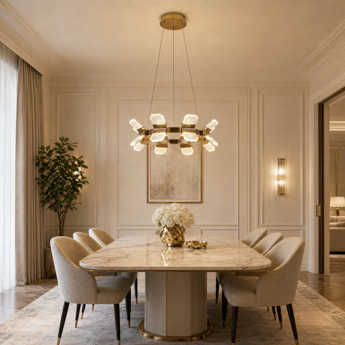 Isadora Modern Ring Chandelier 39"
