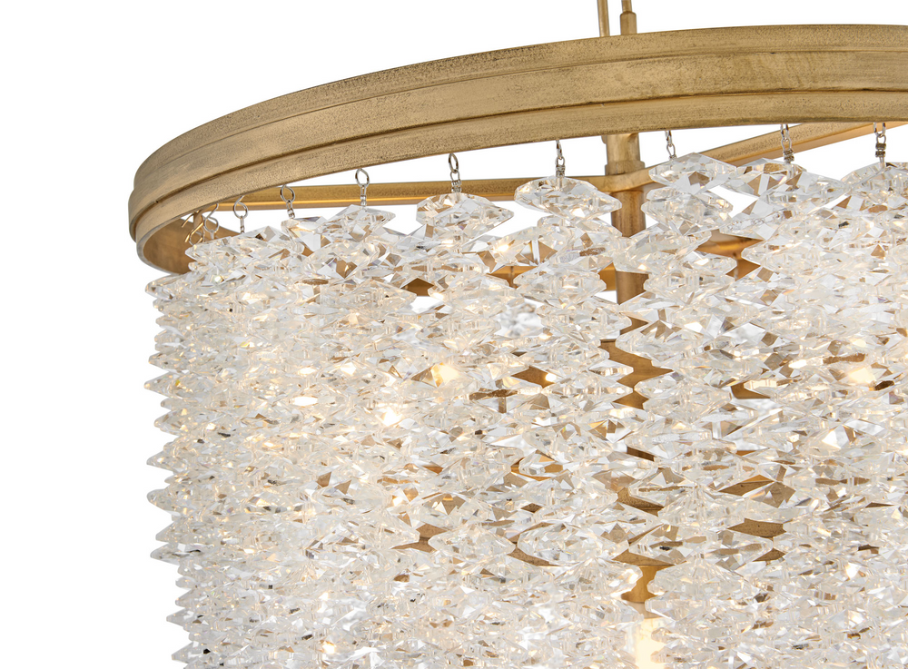 Denise Lamps Vac Crystal 30" Round Chandelier