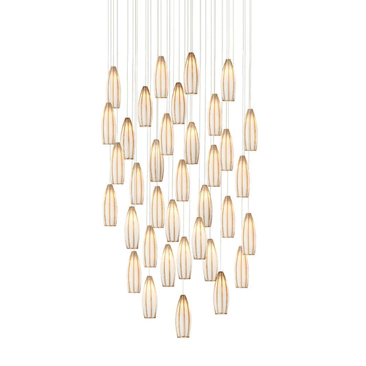 Parysh 36-Light Round Multi-Drop 33'' Chandelier