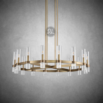 Crystalline Round Chandelier For Art Blown Glass 36"/48/60"/72"