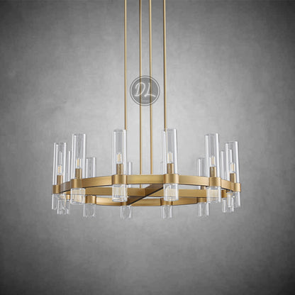 Crystalline Round Chandelier For Art Blown Glass 36"/48/60"/72"
