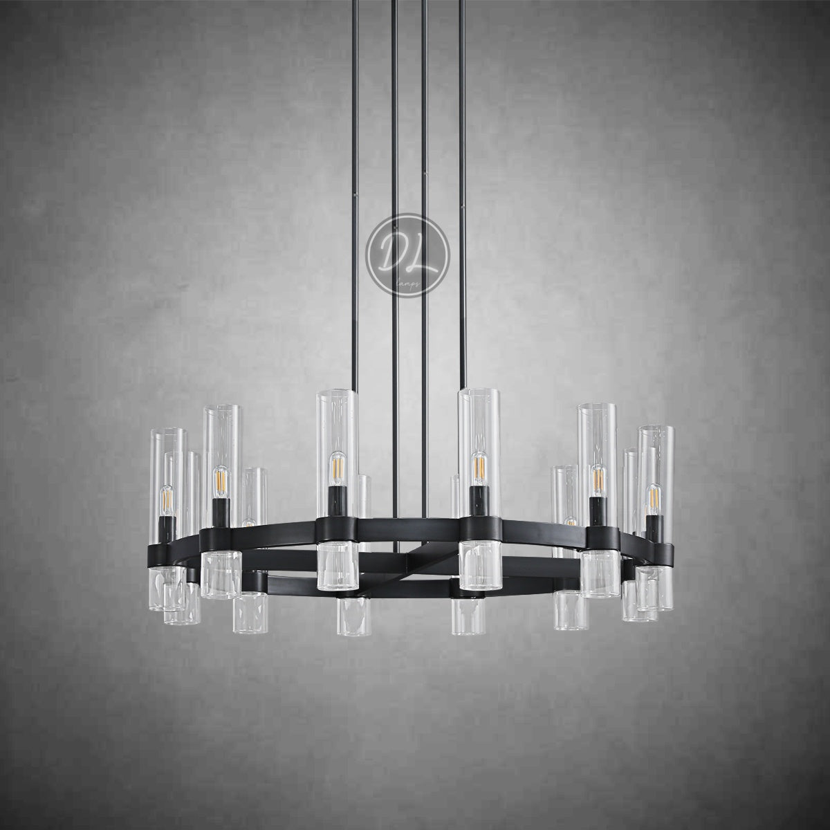 Crystalline Round Chandelier For Art Blown Glass 36"/48/60"/72"