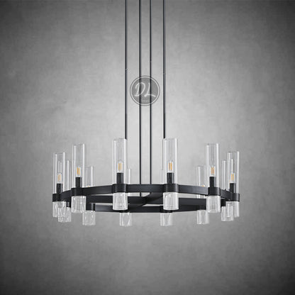 Crystalline Round Chandelier For Art Blown Glass 36"/48/60"/72"