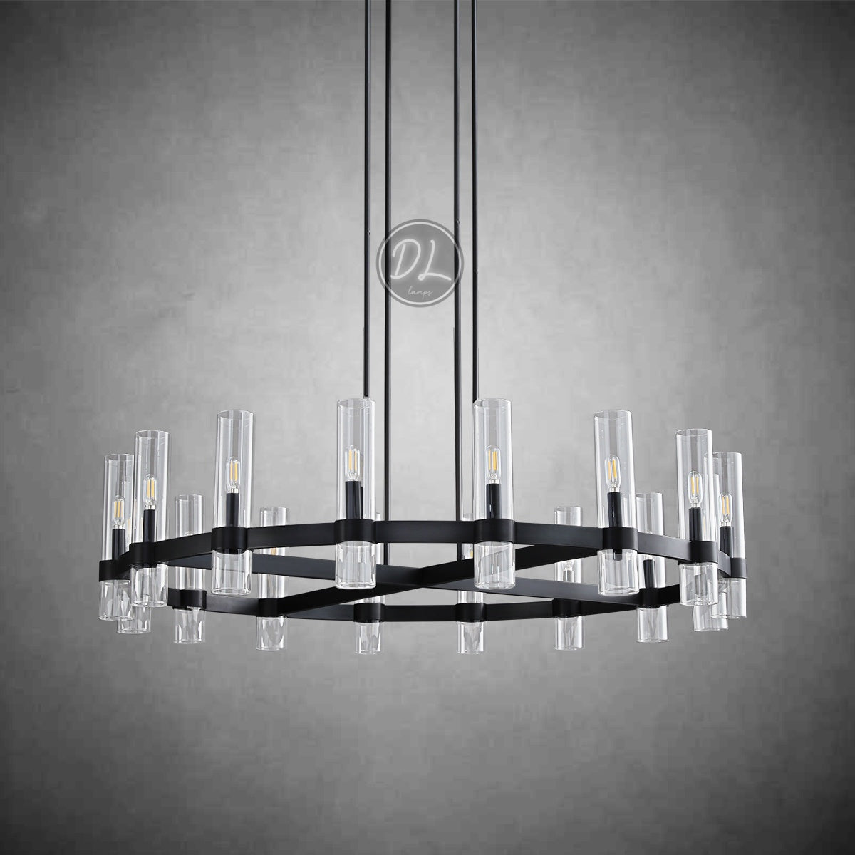 Crystalline Round Chandelier For Art Blown Glass 36"/48/60"/72"