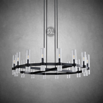 Crystalline Round Chandelier For Art Blown Glass 36"/48/60"/72"