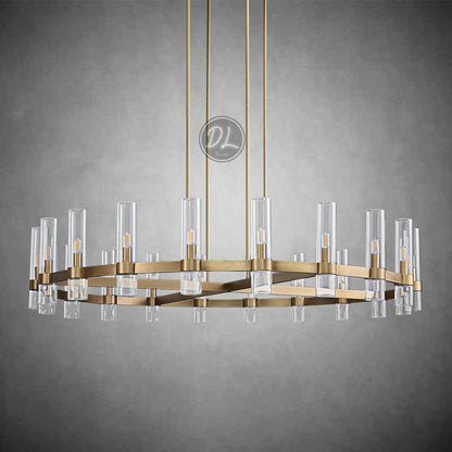 Crystalline Round Chandelier For Art Blown Glass 36"/48/60"/72"