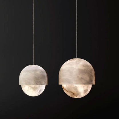 Modern Alabaster Yoko Pendant Light, Upscale Alabaster Pendant Lamp