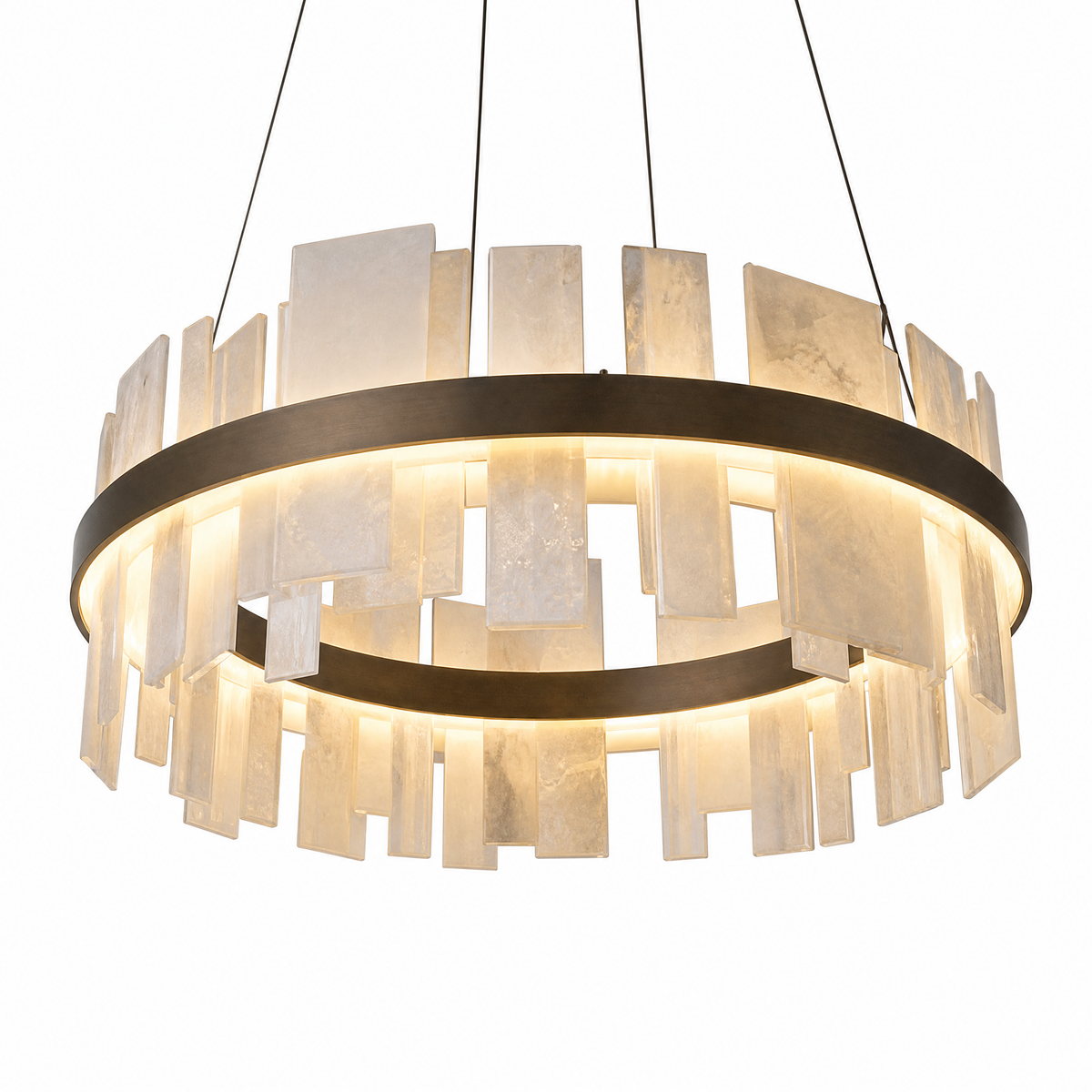 Alabaster Tile Round Pendant 800 - Copper