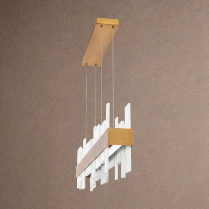 Acropolis 46in LED Linear Alabaster Chandelier