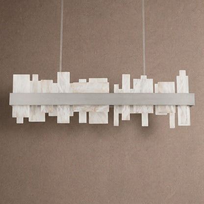 Acropolis 46in LED Linear Alabaster Chandelier