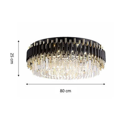 Glacia Flush Mount Crystal Chandelier