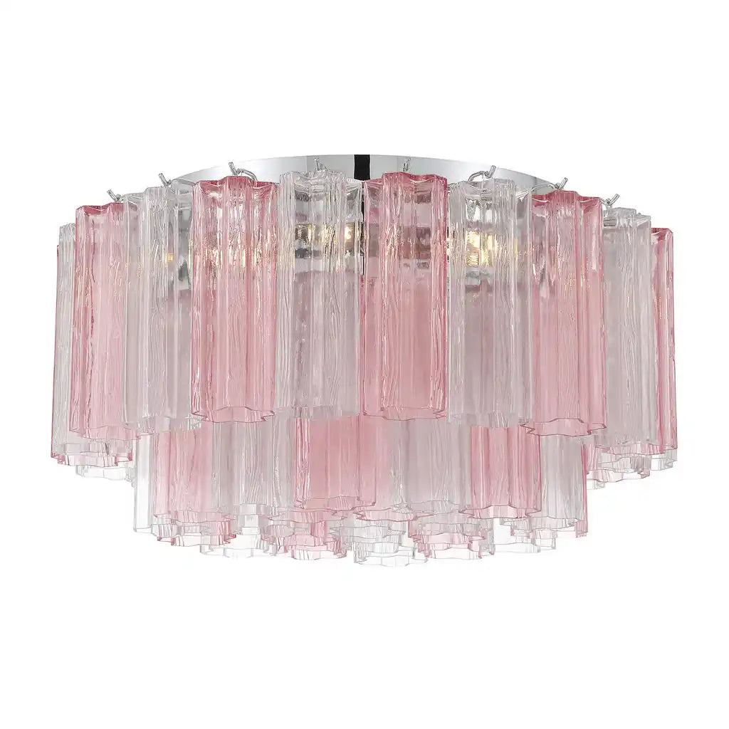 Addis Flushmount 22"/32"-22"-7 Lights-Polished Chrome-Spring-Arialamps
