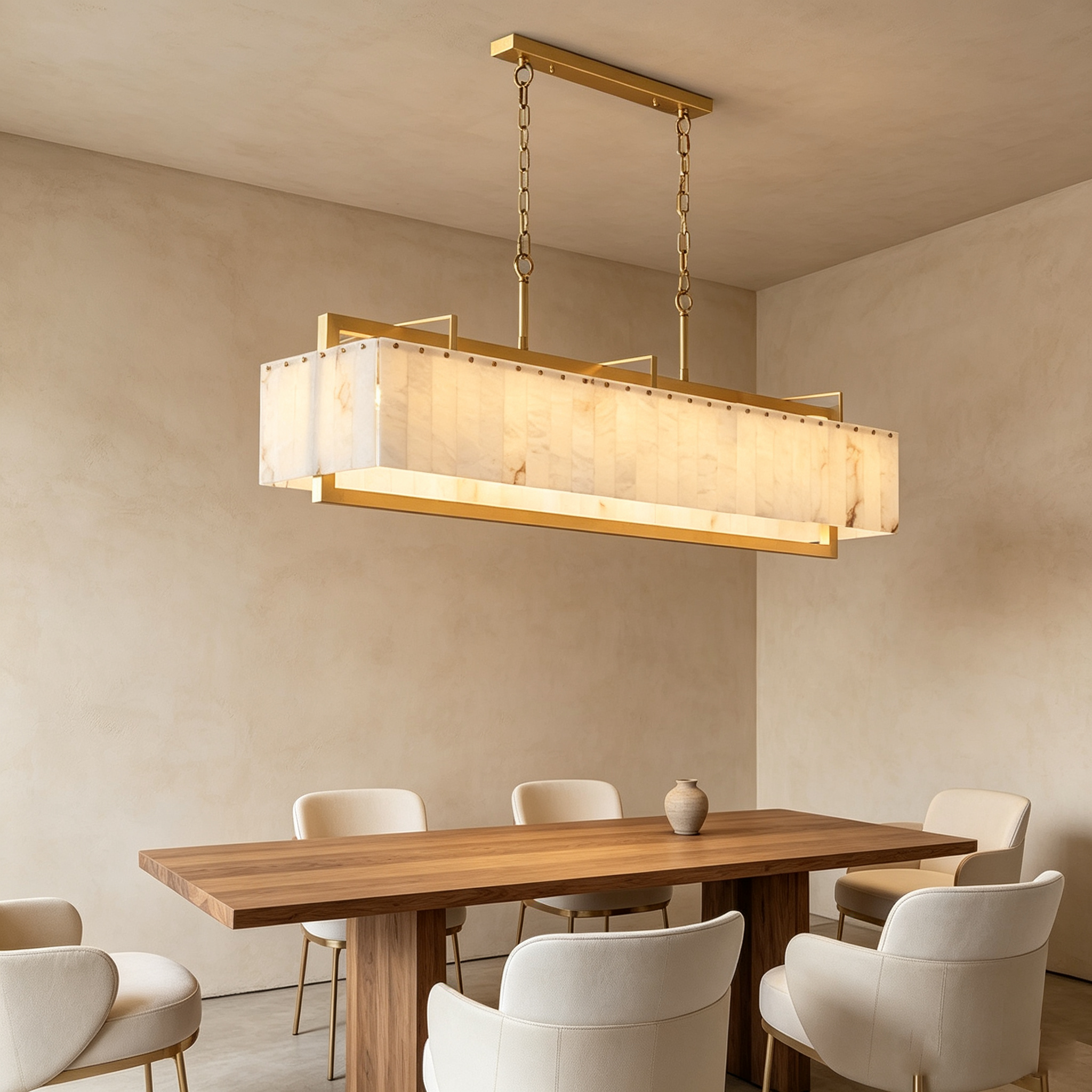 Hexa Alabaster Chandelier