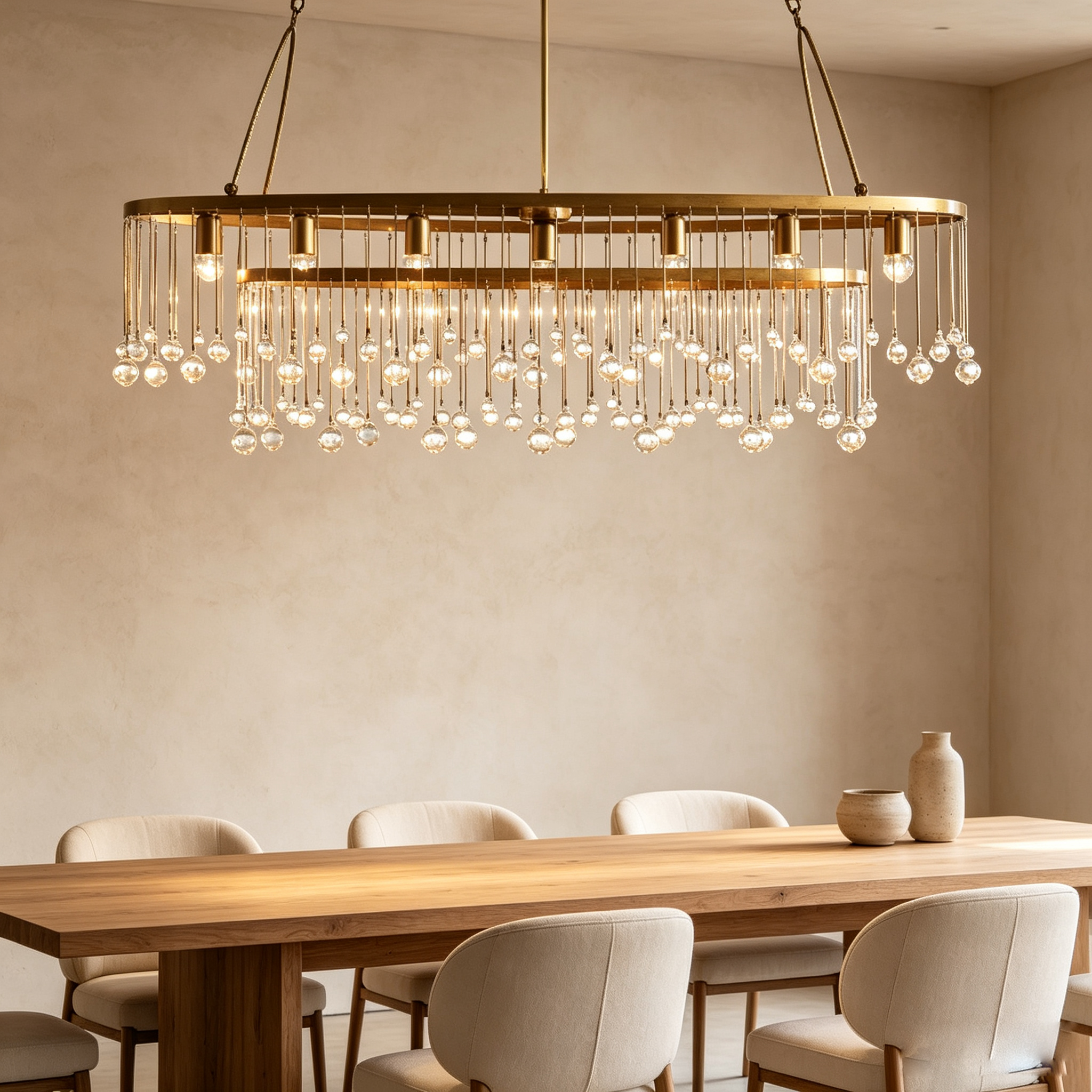 Aubrey 7 Light Oval Chandelier