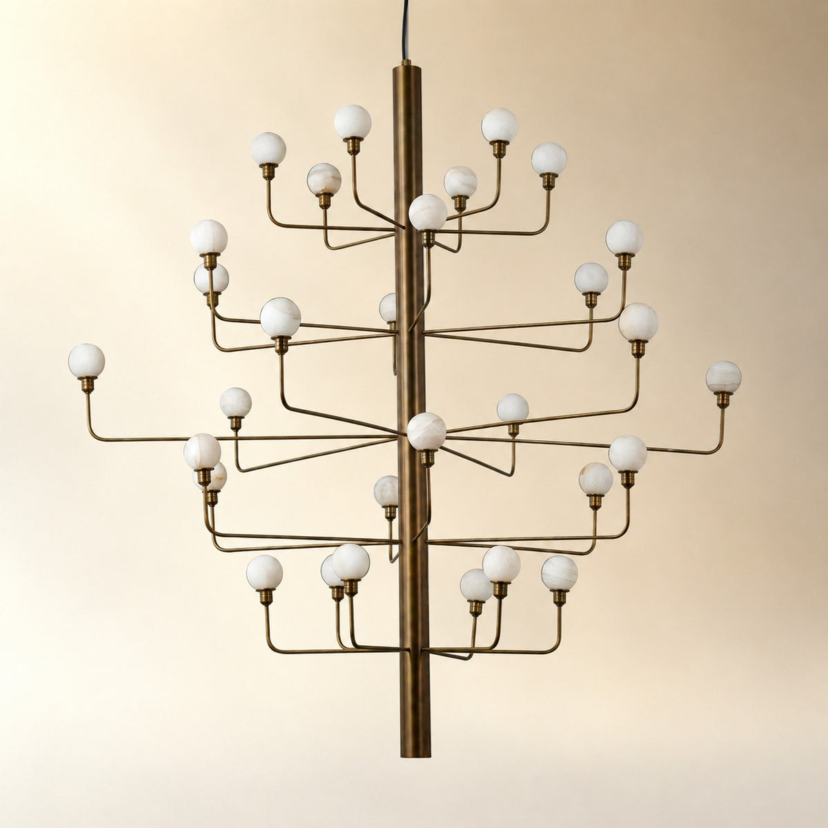 Aelior Alabaster Foyer Large Chandelier
